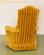 Load image into Gallery viewer, Vintage Yellow Striped Lounge Chair
