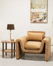 Load image into Gallery viewer, Skylark Caramel Velvet Chair
