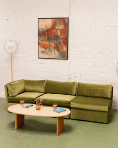 Vintage Modular Green Sofa