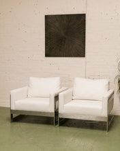 Load image into Gallery viewer, Pair of Milo Baughman Cube T-Back Lounge Chairs, Thayer Coggin USA 1970s
