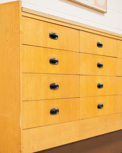 Long Mid Century Chest of Drawers Credenza