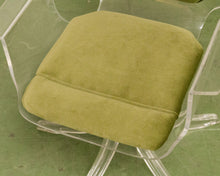 Load image into Gallery viewer, Olive Green Acylic Swivel Chair
