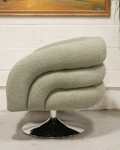 Load image into Gallery viewer, Olive Green Nubby Swivel Chair
