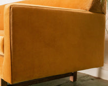 Load image into Gallery viewer, Gold Mid Century Sofa
