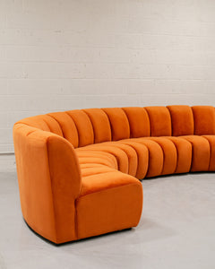 Burnt Orange Chic Circle Sofa