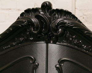 Black French Ornate Curio Cabinet