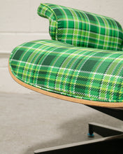 Load image into Gallery viewer, Plaid Lounge Chair and Ottoman
