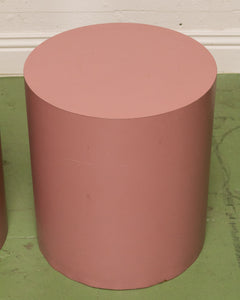 Post Modern Mauve Pedestal Side Table