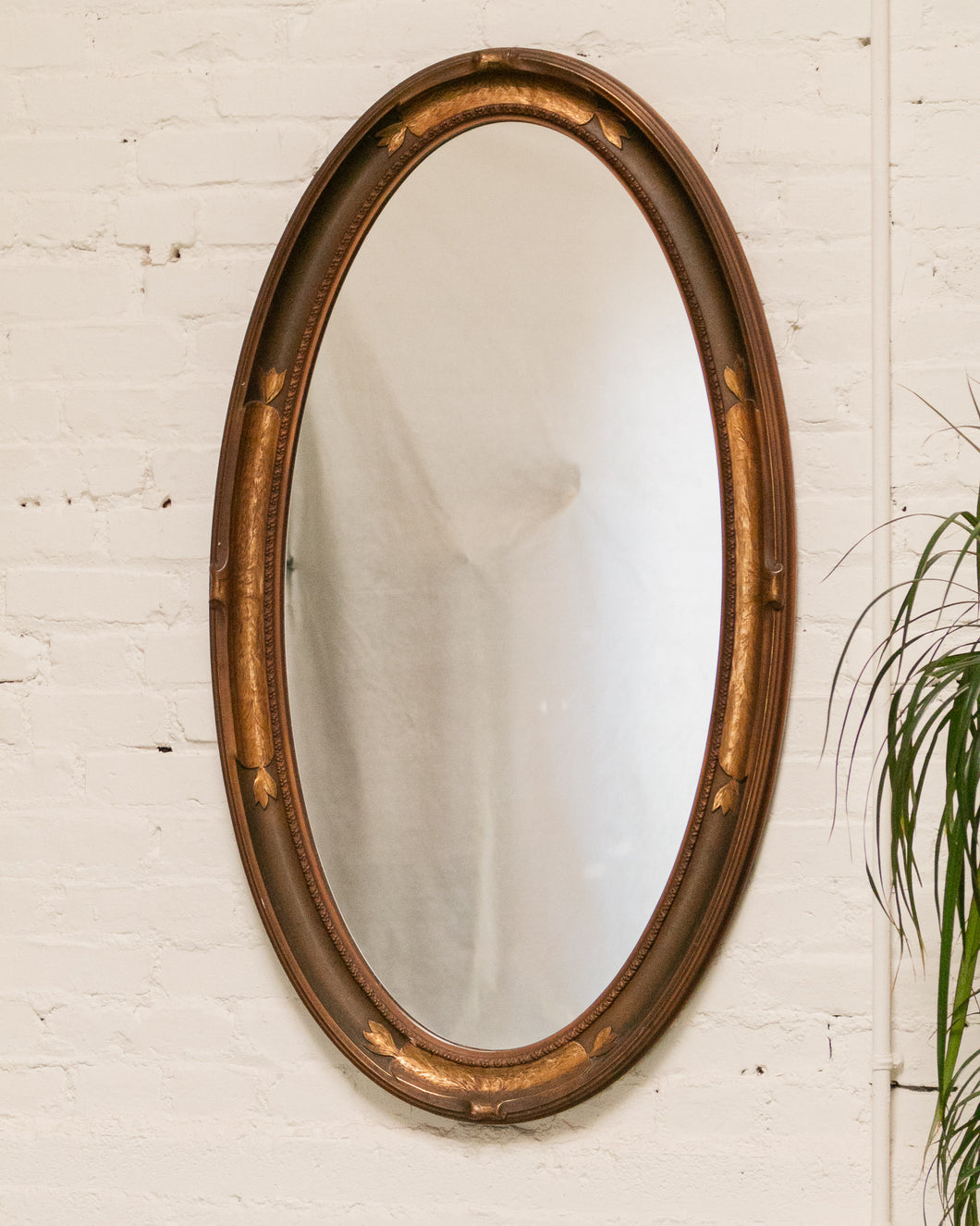 Oval Italian Antique Mirror