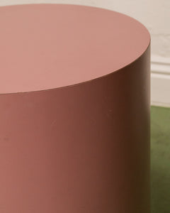 Post Modern Mauve Pedestal Side Table