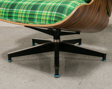 Load image into Gallery viewer, Plaid Lounge Chair and Ottoman
