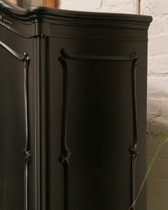 Black French Ornate Curio Cabinet