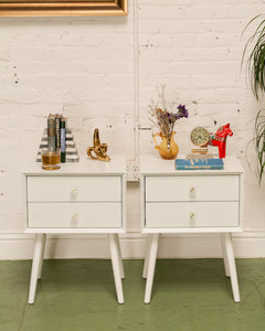 White Vintage Nightstands