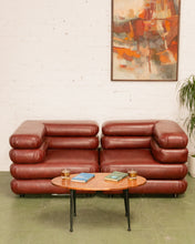 Load image into Gallery viewer, Elodie 2 Piece Modular Loveseat in Brown Leather
