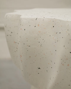 Twisted Speckled Terrazzo Fiberglass Side Table/End Table