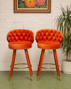 Valentino Stool in Burnt Orange