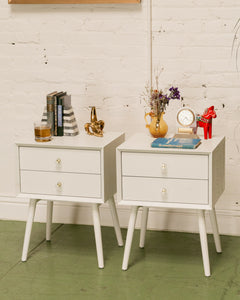 White Vintage Nightstands