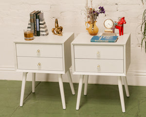 White Vintage Nightstands