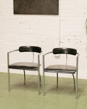 Load image into Gallery viewer, Vintage Italian Chrome &amp; Leather Lounge by Fasem Chair
