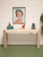 Load image into Gallery viewer, Maitland Smith Tessellated Marble Console Entry Table
