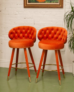 Valentino Stool in Burnt Orange