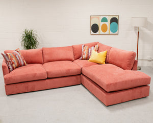 Michonne Sectional Sofa in Parallel Paprika