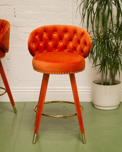 Valentino Stool in Burnt Orange