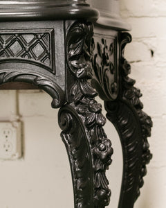 Black French Ornate Curio Cabinet