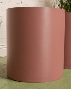 Post Modern Mauve Pedestal Side Table