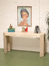 Load image into Gallery viewer, Maitland Smith Tessellated Marble Console Entry Table
