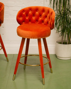 Valentino Stool in Burnt Orange