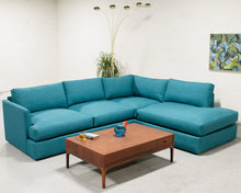 Load image into Gallery viewer, Michonne Sectional Sofa in Bennett Peacock
