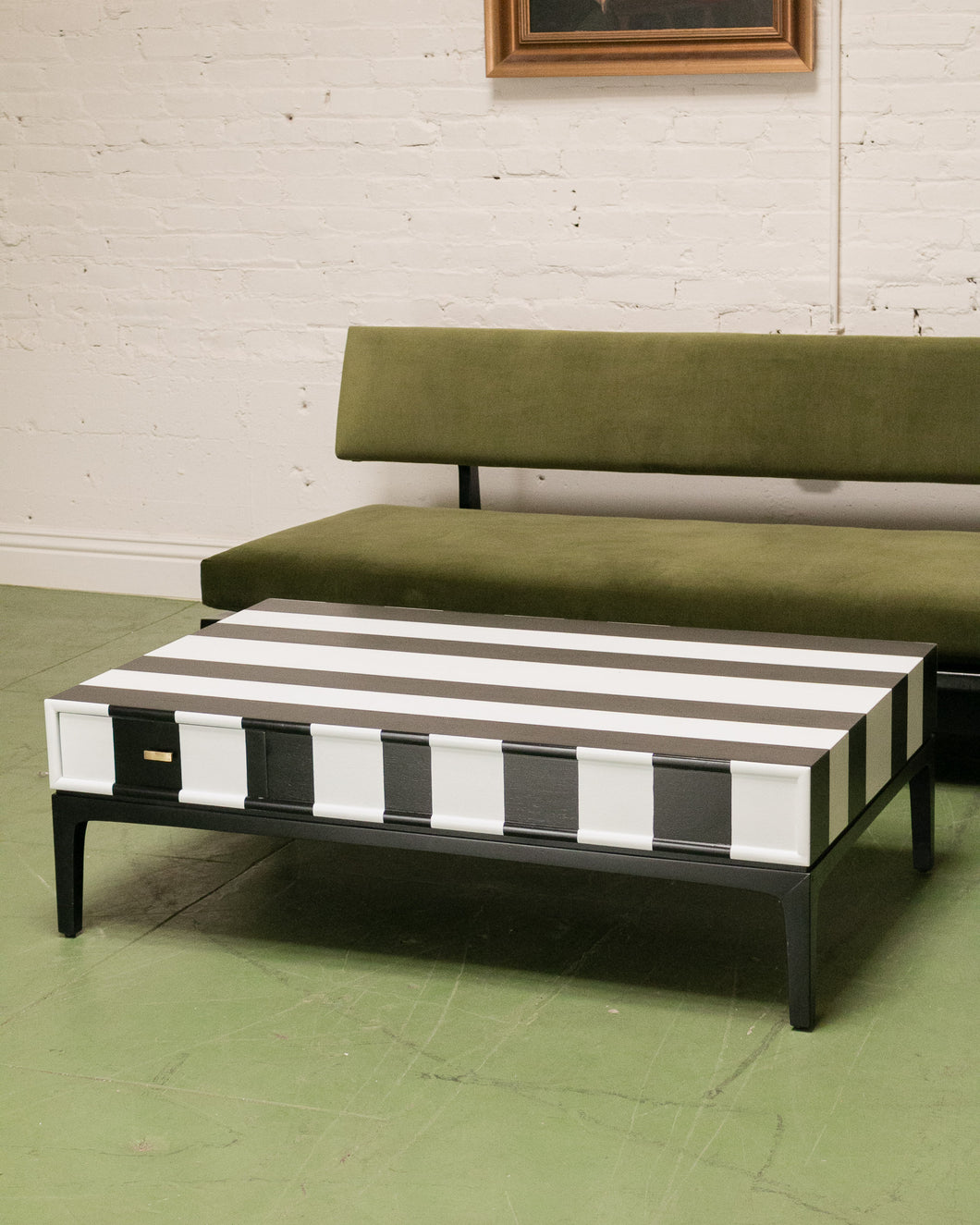 Black & White Stripped Coffee Table