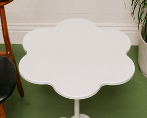 White Flower Side Table