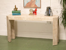 Load image into Gallery viewer, Maitland Smith Tessellated Marble Console Entry Table
