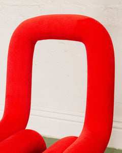 Red Tubular Lounge Chair