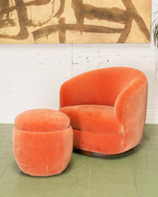 Load image into Gallery viewer, Mohair Vintage Club Chair with Ottoman
