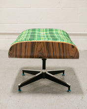 Load image into Gallery viewer, Plaid Lounge Chair and Ottoman
