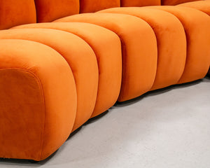 Burnt Orange Chic Circle Sofa