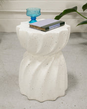 Load image into Gallery viewer, Twisted Speckled Terrazzo Fiberglass Side Table/End Table
