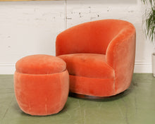 Load image into Gallery viewer, Mohair Vintage Club Chair with Ottoman
