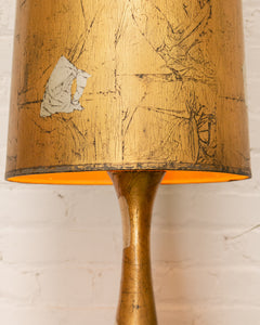 1960’s Gold Leaf Vintage Table Lamp