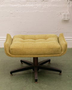 Vintage Green Lounge Chair & Ottoman