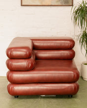 Load image into Gallery viewer, Elodie Corner Chair in Brown Leather
