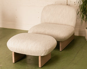 Textured Modern Lounge Chair and Ottoman