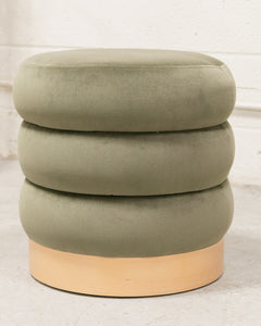 Slate Green and Oak Stool