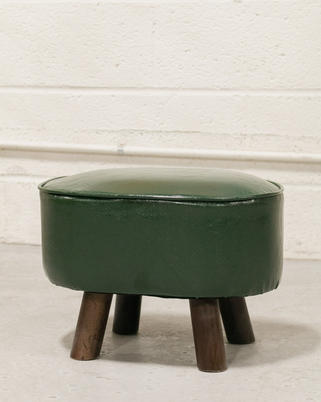 Chunky Green Ottoman