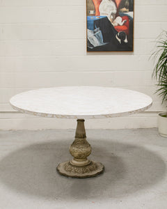 Faux Marble Hollywood Regency Table