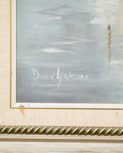 Boat Oil Painting by Diane Yglecias