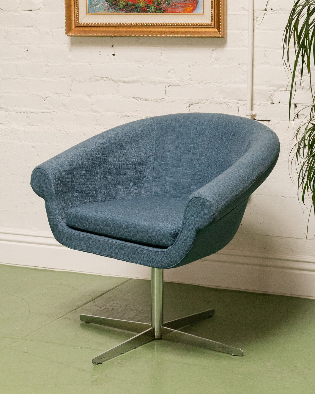 Blue Vintage Swivel Chair